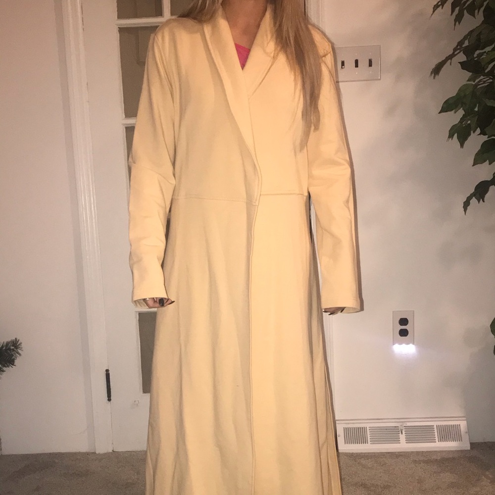 Light yellow trench coat